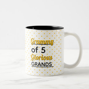Caneca De Café Em Dois Tons Edite o Número! Faça dela sua avó especial