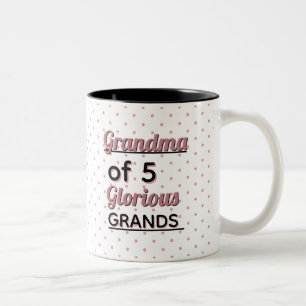 Caneca De Café Em Dois Tons Edite o Número! Torne-o sua avó especial