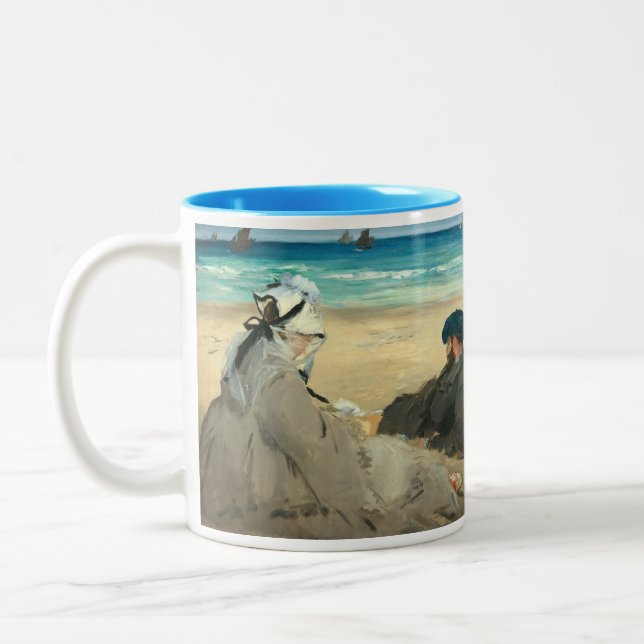 Caneca De Café Em Dois Tons Edouard Manet - Na Praia (Esquerda)