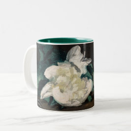 Caneca De Café Em Dois Tons Edouard Manet - Ramo de Peônias Brancas, Tesoura d
