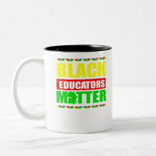 Caneca De Café Em Dois Tons Educadores negros importam presentes no mês da his