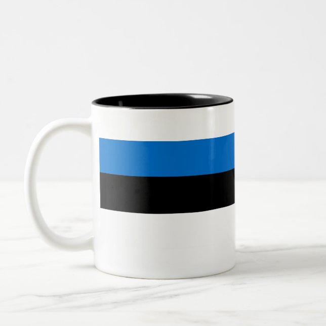 Caneca De Café Em Dois Tons Eesti Vabariik - Estônia Flag (Esquerda)