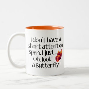 Caneca De Café Em Dois Tons Efeito borboleta, Borboleta de curto período de at