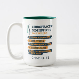 Caneca De Café Em Dois Tons Efeito Colateral Quiropraxia Regulador Quiropraxis