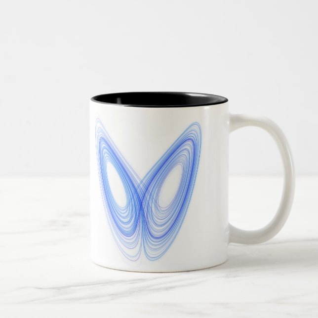 Caneca De Café Em Dois Tons Efeito de borboleta -- geek chique (Direita)