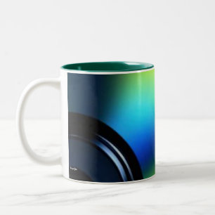 Caneca De Café Em Dois Tons Efeitos Coloridos - Mug