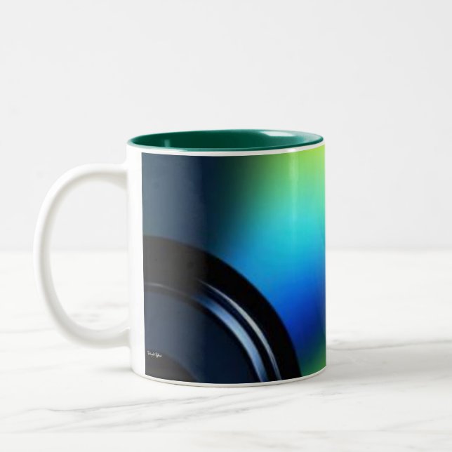 Caneca De Café Em Dois Tons Efeitos Coloridos - Mug - (Esquerda)