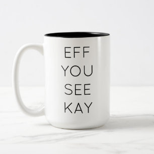 CANECA DE CAFÉ EM DOIS TONS EFF VOCÊ VÊ KAY