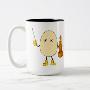 Caneca De Café Em Dois Tons Egghead Violinist