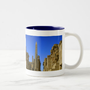 Caneca De Café Em Dois Tons Egípcio Ruins Karnack
