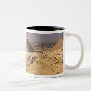 Caneca De Café Em Dois Tons Egito, Pirâmides em Giza, Khafre, Khufu, Menkaure