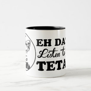 Caneca De Café Em Dois Tons EH A DINAMARCA?! Escute seu TETA!