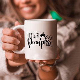 Caneca De Café Em Dois Tons Ei Abóbora Halloween Preto