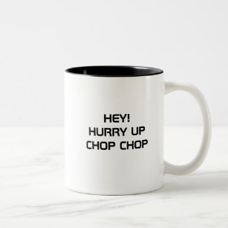 Caneca De Café Em Dois Tons Ei! CORTE O CHOP CHOP MUG