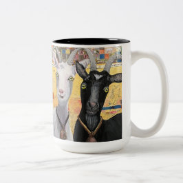 Caneca De Café Em Dois Tons Ei, Wassup Goat Mug - cabras engraçadas com cada c