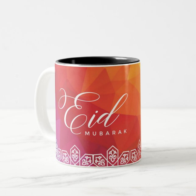 Caneca De Café Em Dois Tons Eid Mubarak Calliographic Mug (Frente Esquerda)