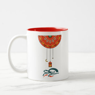 Caneca De Café Em Dois Tons Eid Mubarak Colorful Design