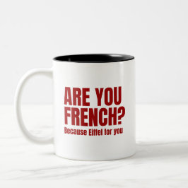 Caneca De Café Em Dois Tons Eiffel para você: Design de trocadilho bonito e ro