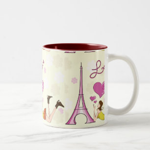 CANECA DE CAFÉ EM DOIS TONS EIFFEL TOWER LOVE MUG