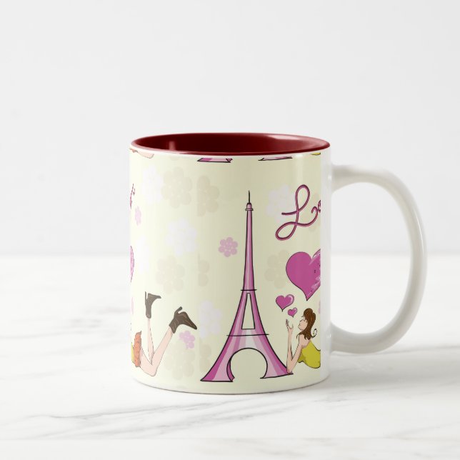 CANECA DE CAFÉ EM DOIS TONS EIFFEL TOWER LOVE MUG (Direita)