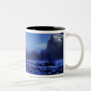 Caneca De Café Em Dois Tons El Capitan Mountain, Parque Nacional de Yosemite,