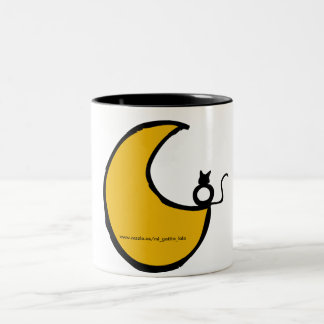 Caneca De Café Em Dois Tons El gato y la luna