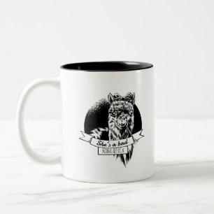 Caneca De Café Em Dois Tons Ela é uma má mãe alpaca