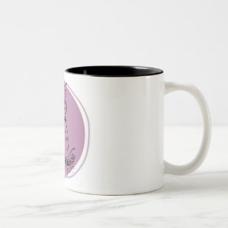Caneca De Café Em Dois Tons Ela Fez Isso!" Graduação para ela - design rosa