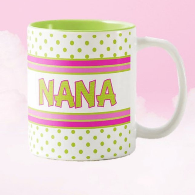 Caneca De Café Em Dois Tons Ela vai adorar! Gift Mug para Nana (Criador carregado)