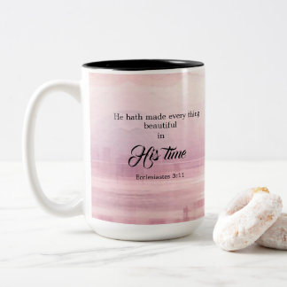 Caneca De Café Em Dois Tons Ele Fez Tudo Bela Água Com O Sol