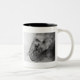 Caneca De Café Em Dois Tons elefante