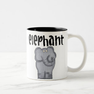 Caneca De Café Em Dois Tons Elefante cinzento