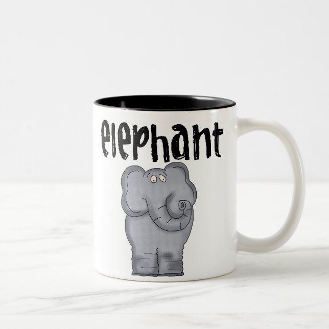 Caneca De Café Em Dois Tons Elefante cinzento (Direita)