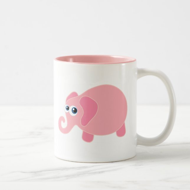 Caneca De Café Em Dois Tons Elefante do bebê (Direita)