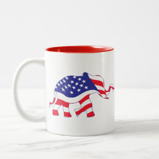 Caneca De Café Em Dois Tons Elefante-FLAG