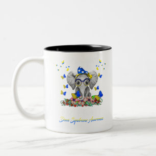 Caneca De Café Em Dois Tons Elefante Sua Luta É Minha Síndrome De Luta