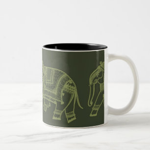Caneca De Café Em Dois Tons Elefantes - Mug