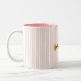 Caneca De Café Em Dois Tons Elegant Golden MUM Mug - Minimalist Mother's Day 