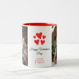Caneca De Café Em Dois Tons Elegant Heart Happy Valentine's Day Photo
