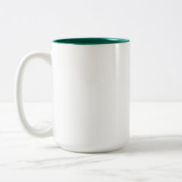 Caneca De Café Em Dois Tons Elegant Hunter Green with White