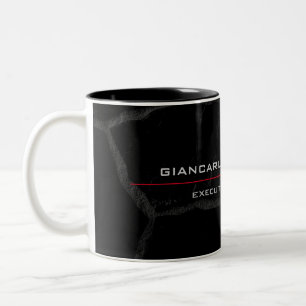 Caneca De Café Em Dois Tons Elegante Black Stone Minimalista Na moda moderno