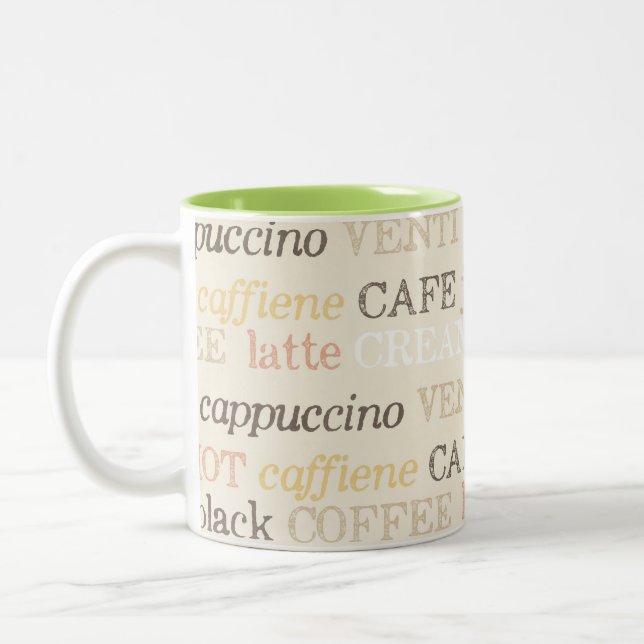 Caneca De Café Em Dois Tons Elegante Coffee Bistro Mug (Esquerda)