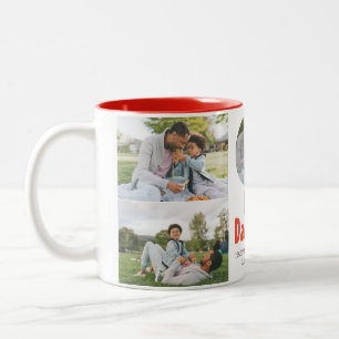 Caneca De Café Em Dois Tons Elegante Simples Melhor Pai de Sempre Foto do Dia 