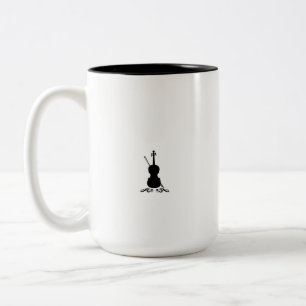 Caneca De Café Em Dois Tons Elegante Violin Mug