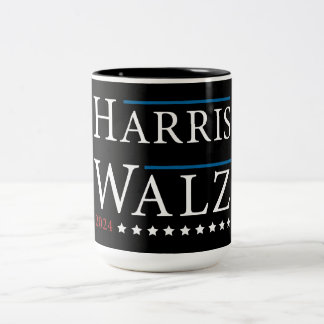 Caneca De Café Em Dois Tons Eleição de Harris Walz 2024