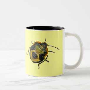 Caneca De Café Em Dois Tons Elementos de coordenação das ninfas do Inseto de