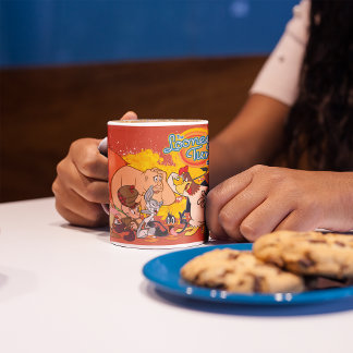 Caneca De Café Em Dois Tons Elenco e Logotipo do Looney Tunes Show