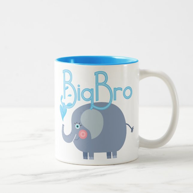 Caneca De Café Em Dois Tons Elephant Big Bro (Direita)