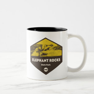 Caneca De Café Em Dois Tons Elephant Rocks State Park Missouri