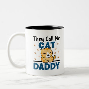 Caneca De Café Em Dois Tons Eles Me Chamam De Pai De Gato